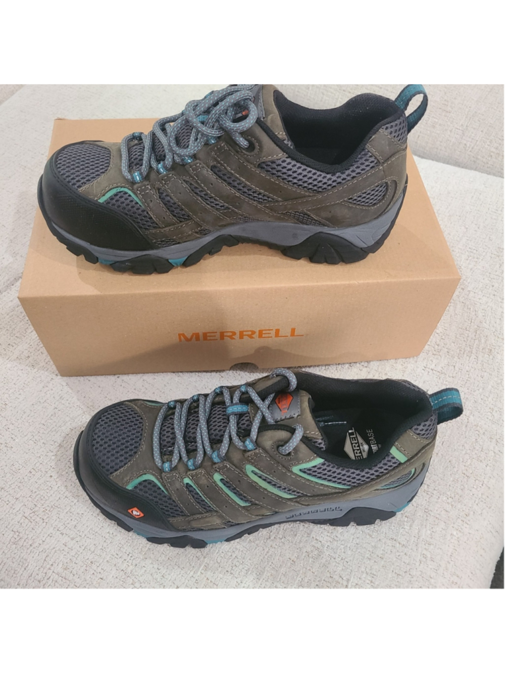 NEW Merrell Work Moab Vertex Vent Composite Toe Womens Size 8.5 Brown Shoes Boot
